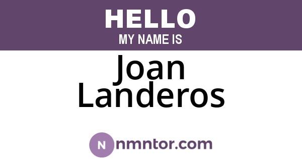 Joan Landeros