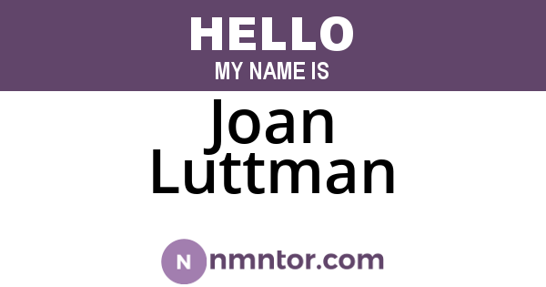 Joan Luttman