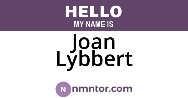 Joan Lybbert