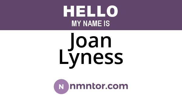 Joan Lyness