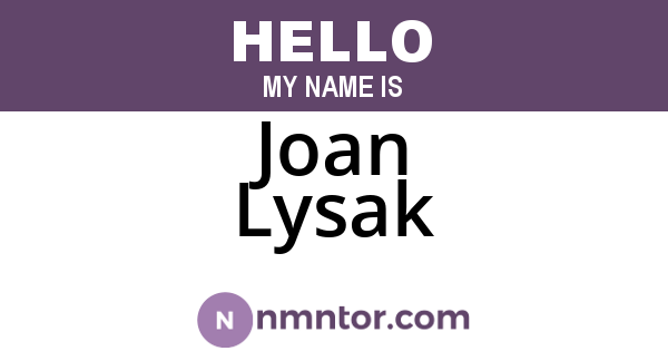 Joan Lysak