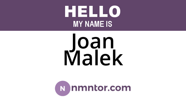 Joan Malek