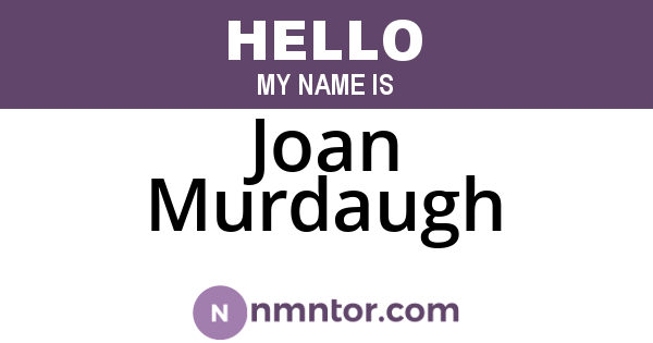 Joan Murdaugh