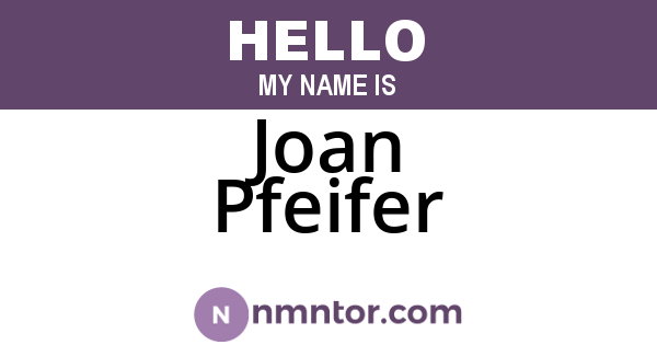 Joan Pfeifer