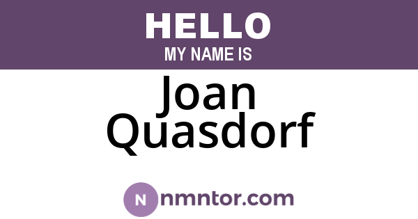 Joan Quasdorf
