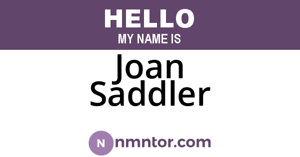 Joan Saddler
