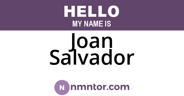 Joan Salvador