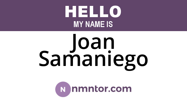 Joan Samaniego