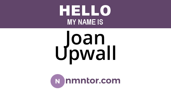 Joan Upwall