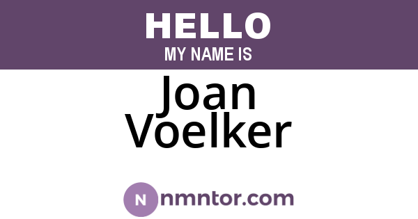 Joan Voelker