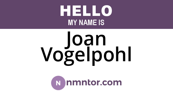 Joan Vogelpohl