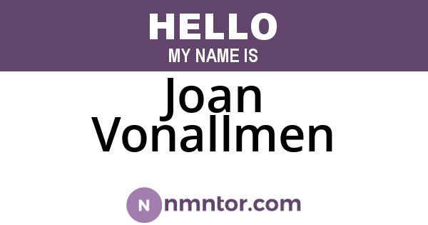Joan Vonallmen