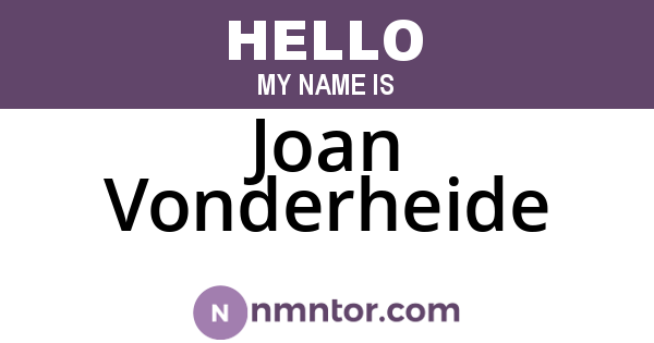 Joan Vonderheide