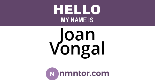 Joan Vongal
