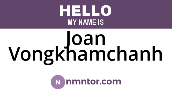 Joan Vongkhamchanh