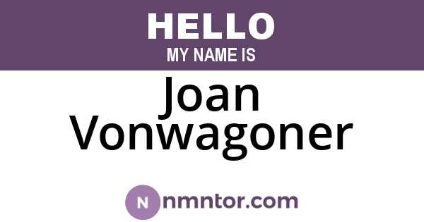 Joan Vonwagoner