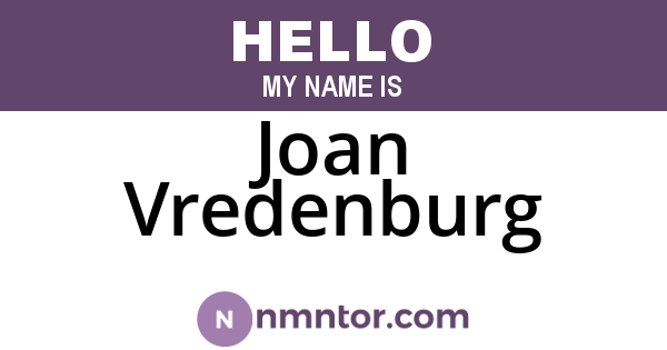 Joan Vredenburg