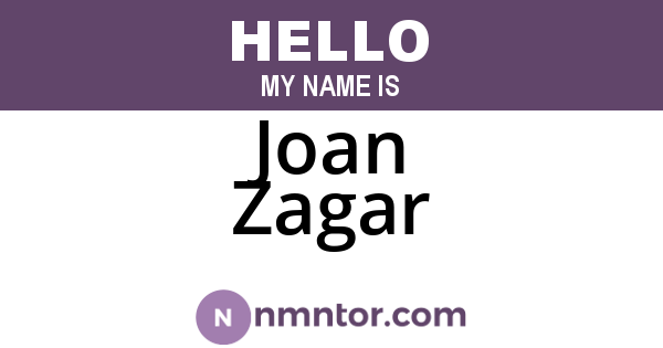 Joan Zagar