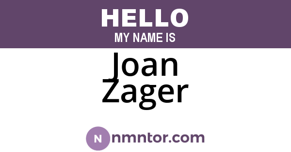 Joan Zager