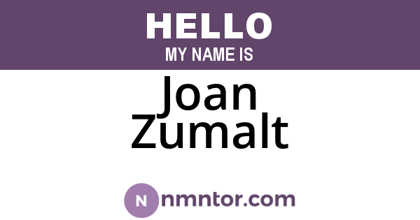 Joan Zumalt