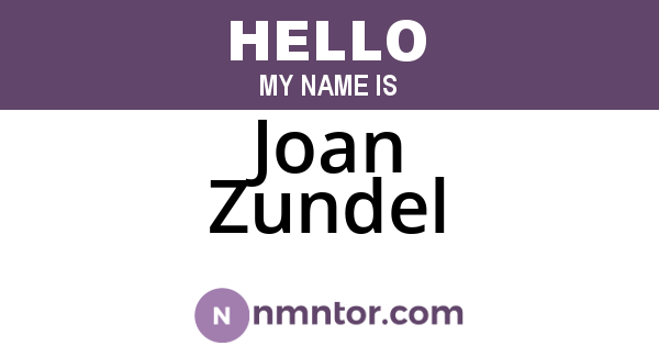 Joan Zundel