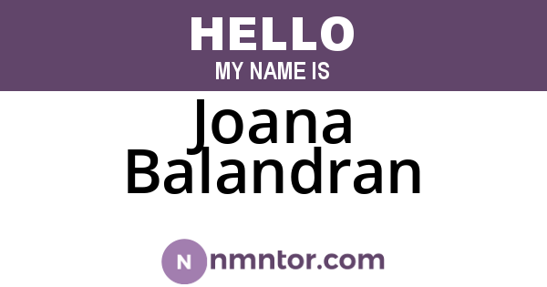 Joana Balandran