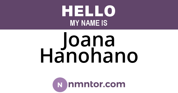 Joana Hanohano