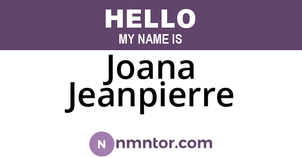 Joana Jeanpierre