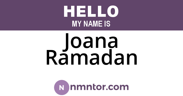 Joana Ramadan