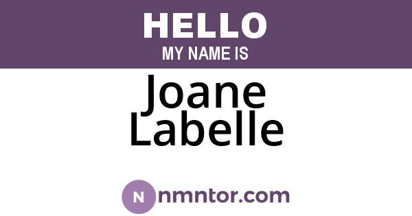 Joane Labelle
