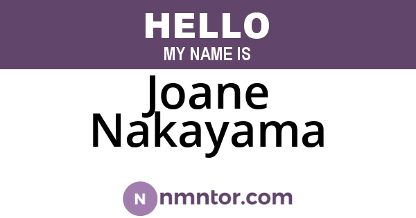 Joane Nakayama