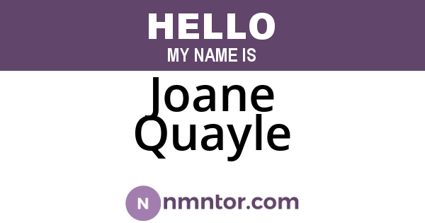 Joane Quayle