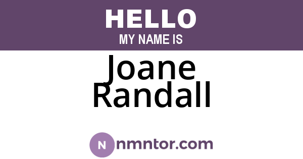 Joane Randall