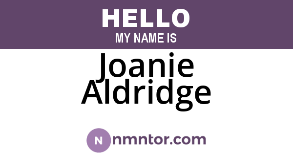 Joanie Aldridge