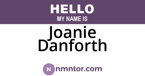 Joanie Danforth