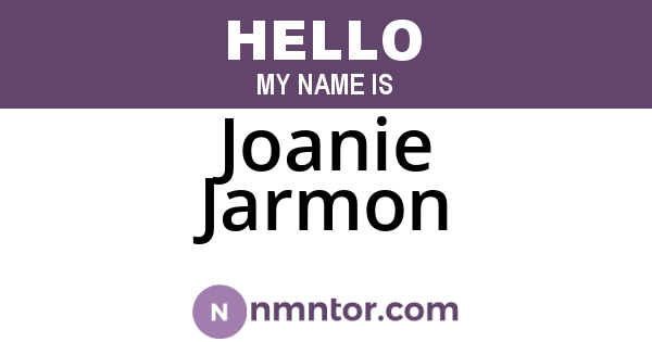 Joanie Jarmon