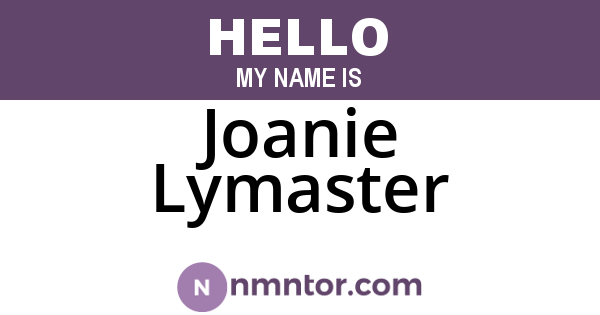 Joanie Lymaster