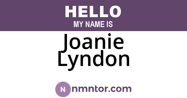 Joanie Lyndon