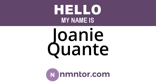 Joanie Quante