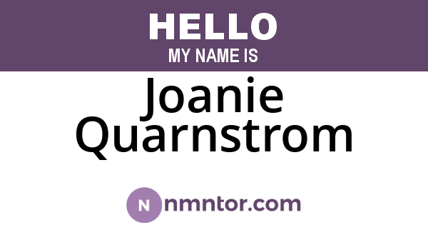 Joanie Quarnstrom
