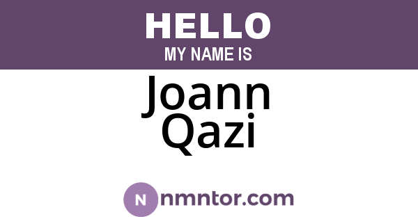 Joann Qazi