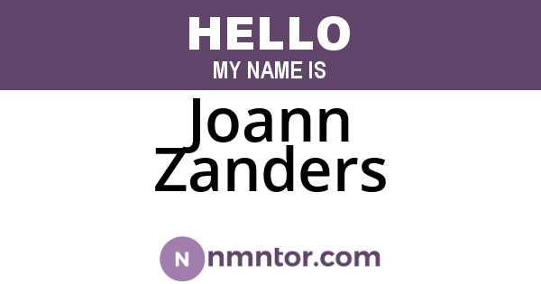 Joann Zanders