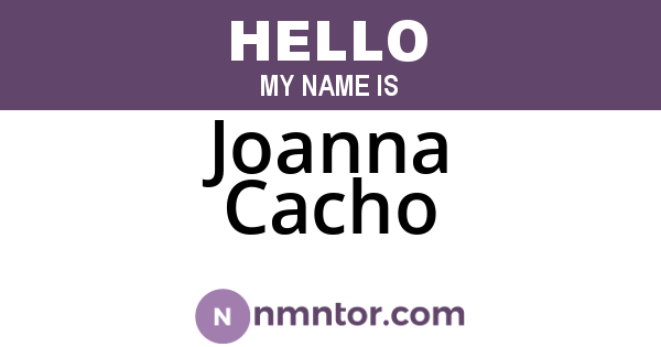 Joanna Cacho