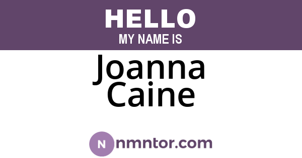 Joanna Caine