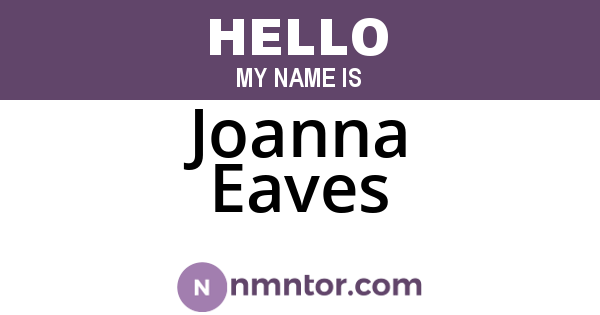 Joanna Eaves