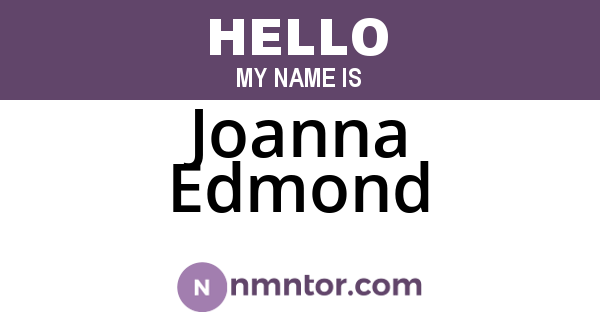 Joanna Edmond