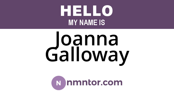 Joanna Galloway