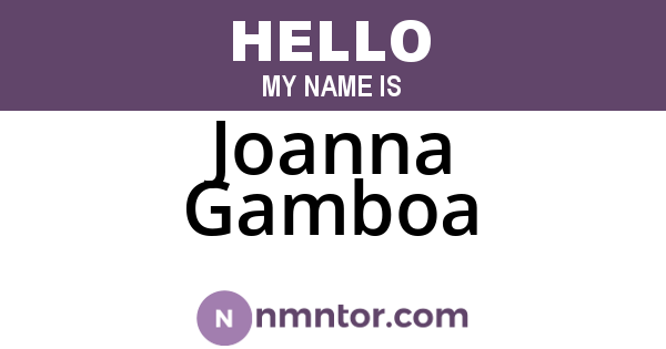 Joanna Gamboa