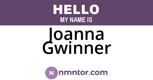 Joanna Gwinner