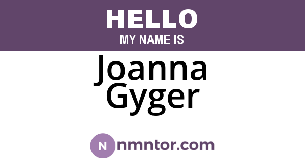 Joanna Gyger
